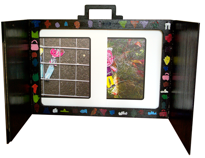 bois et impression collage et texte sur PVC
